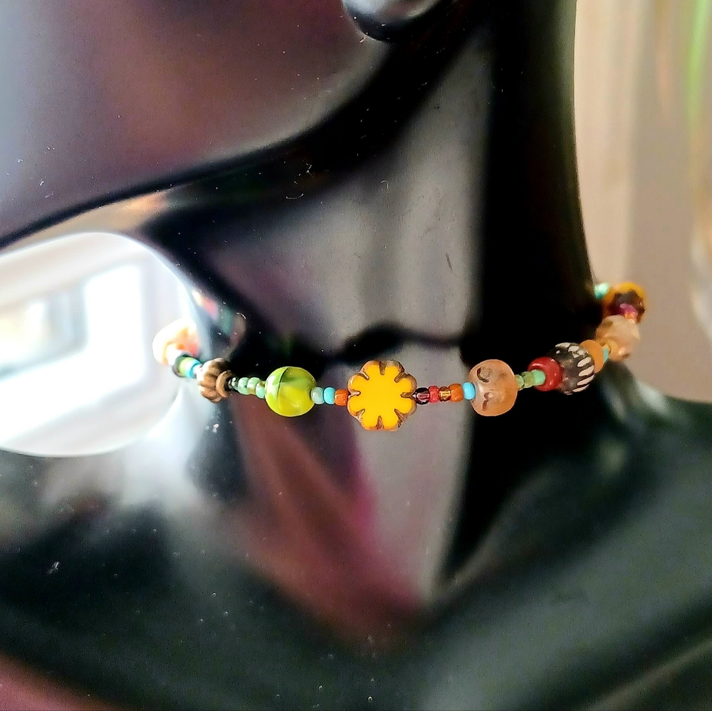 Yellow flower choker